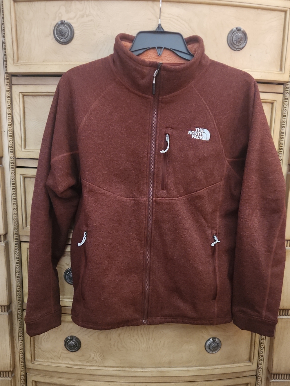 The North Face Men’s Rust Brown Full-Zip Fleece Jacket